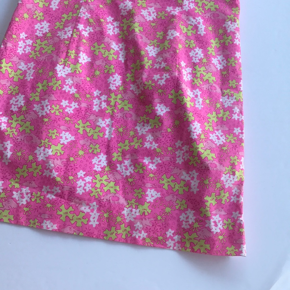 Rare Vintage Lilly Pulitzer Dress White Label Sundress 10 Shift Slip Barbie Pink - Picture 5 of 15